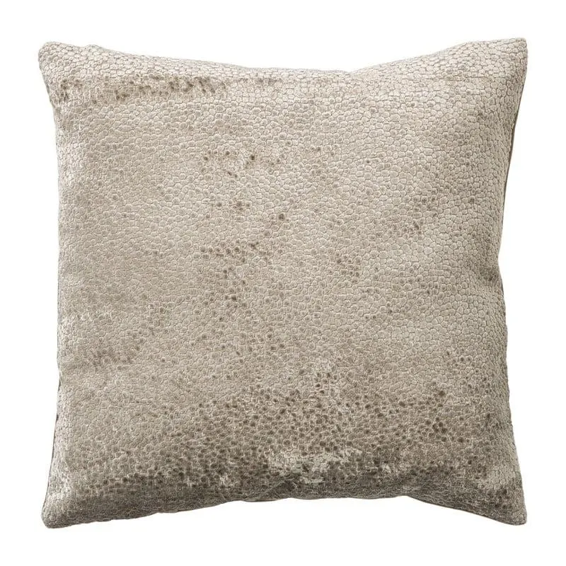 Kussen jacquard geschubt - bruin - 45x45 cm