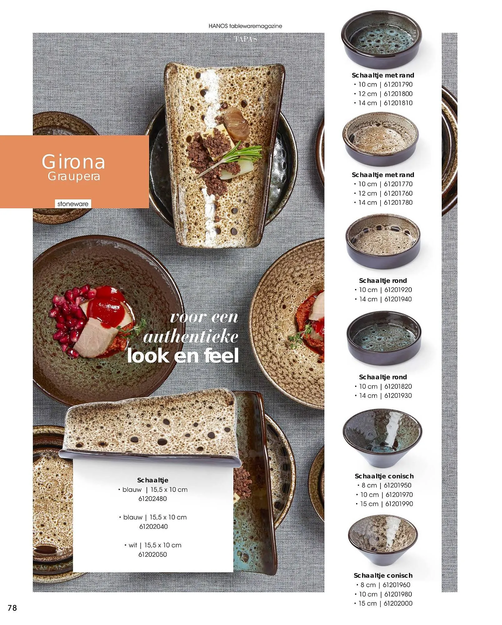 HANOS Tableware Magazine 2023-2024 van 1 januari tot 30 april 2024 - Folder pagina 78
