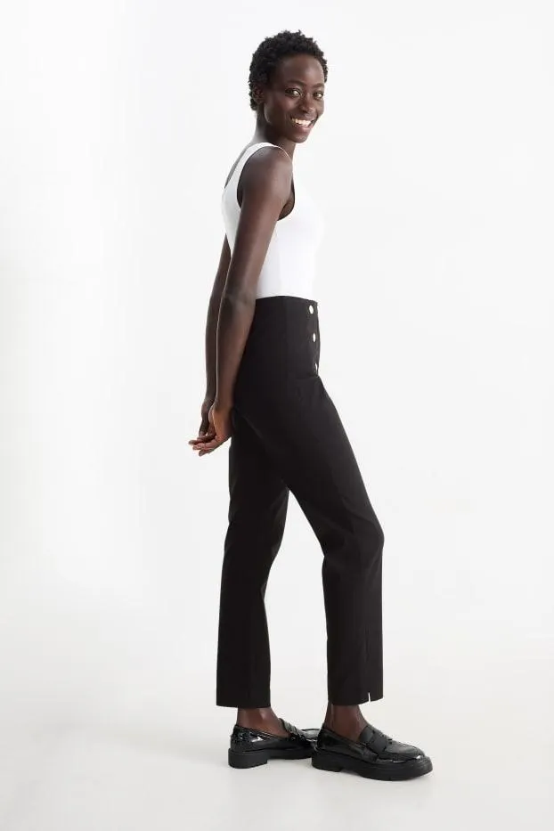 Cloth trousers - high waist - slim fit