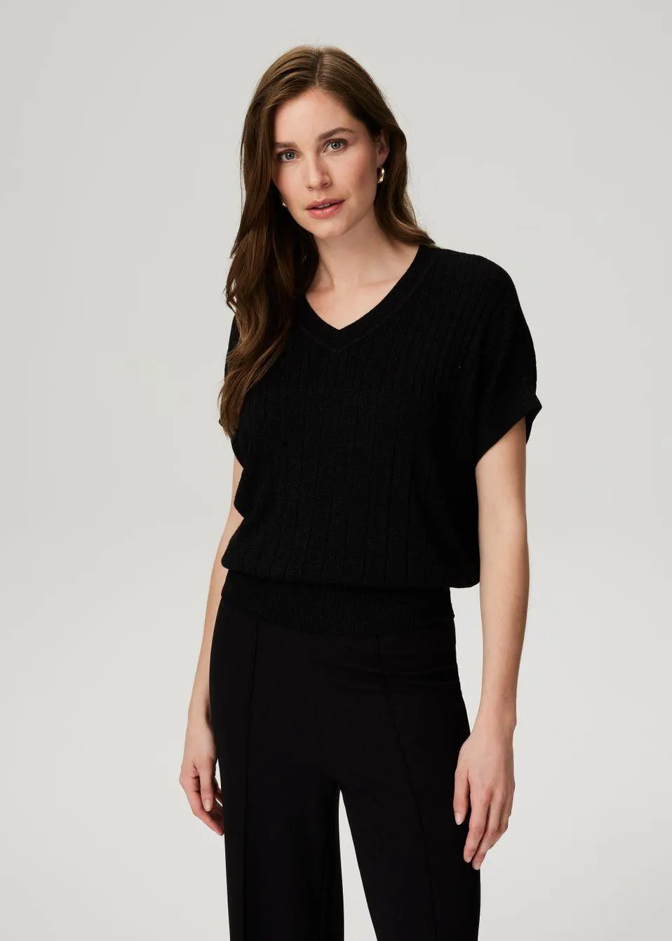 Lurex V-Neck Pull