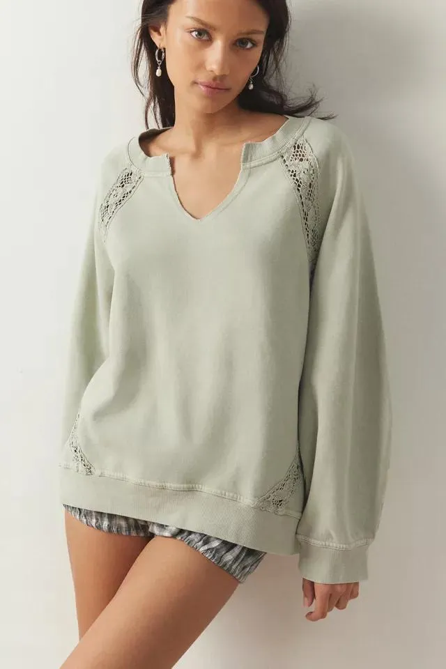 Out From Under Jayden Lace-Inset Sweatshirt