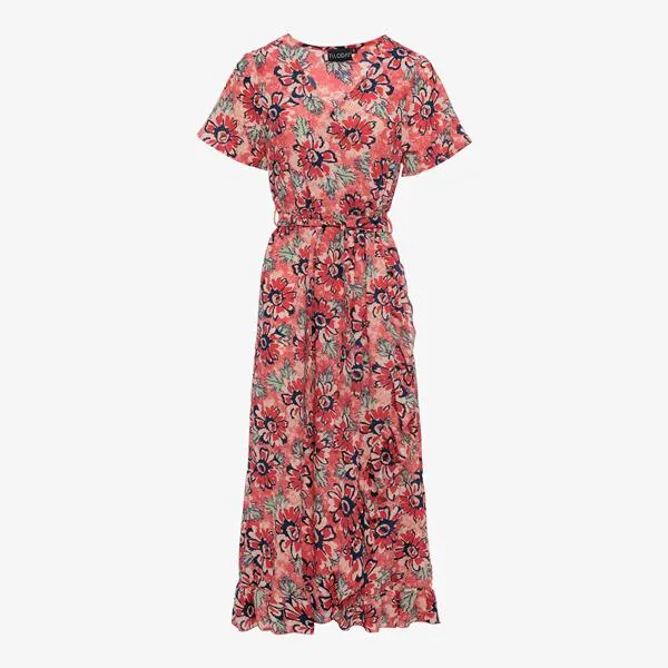 TwoDay dames maxi jurk bloemenprint rood