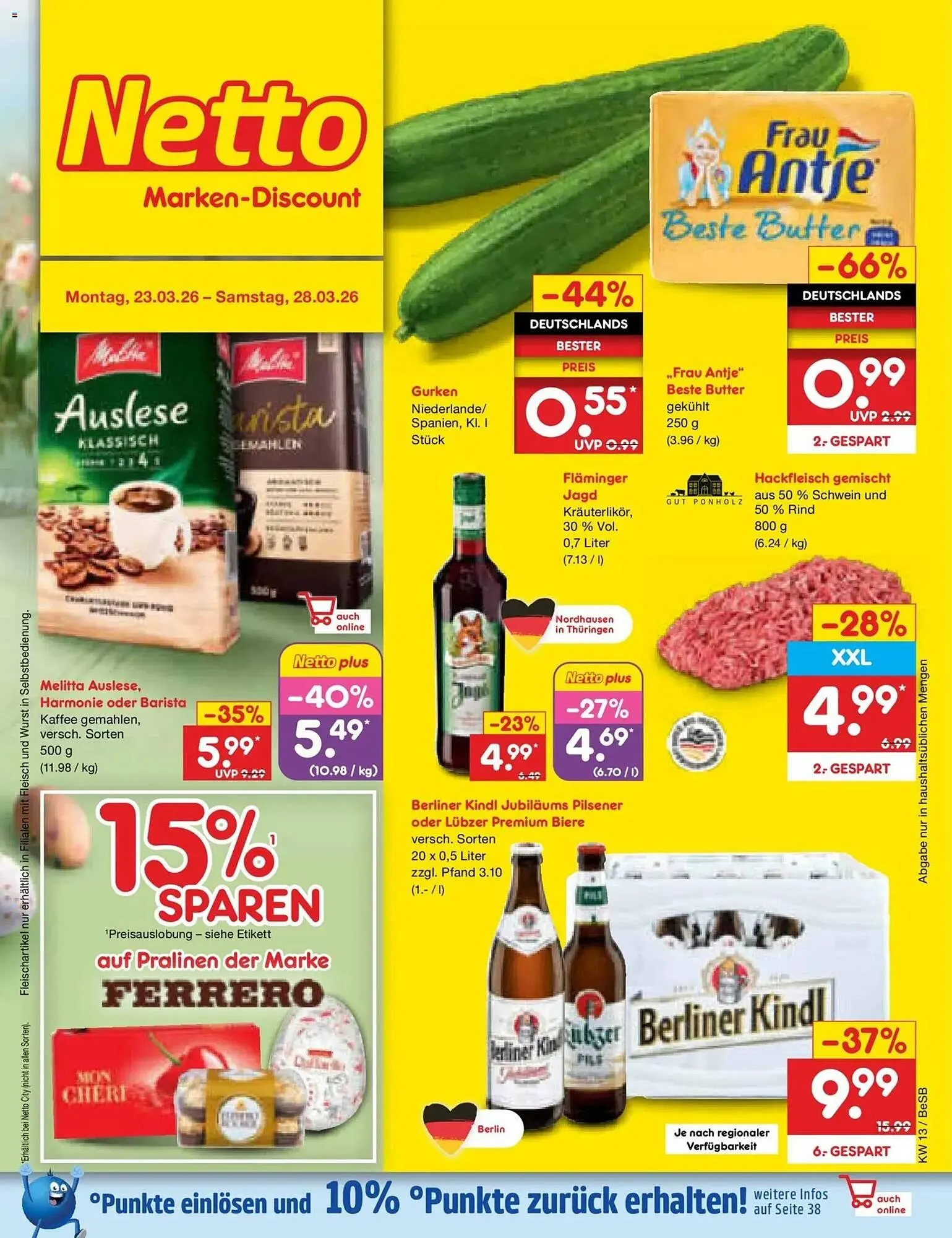 Netto Marken-Discount DE folder van 23 maart tot 28 maart 2026 - Folder pagina 1