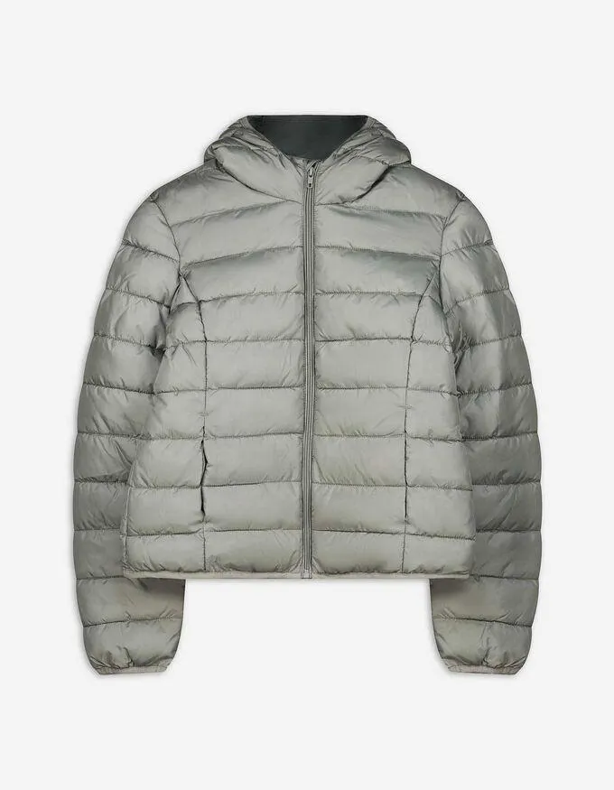 Prošívaná bunda - Vodoodpudivé - tmave zelena