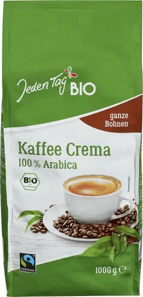 Jeden Tag Bio Kaffee Crema ganze Bohne 1 kg
