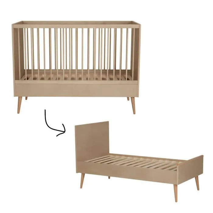 Quax Meegroei Ledikant Cocoon Latte 70 x 140 cm