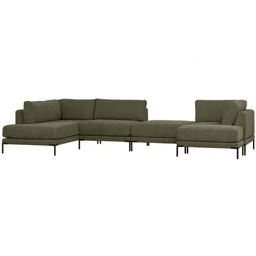 vtwonen lounge bank element links Couple - Polyester - Warm Groen - 89x100x200