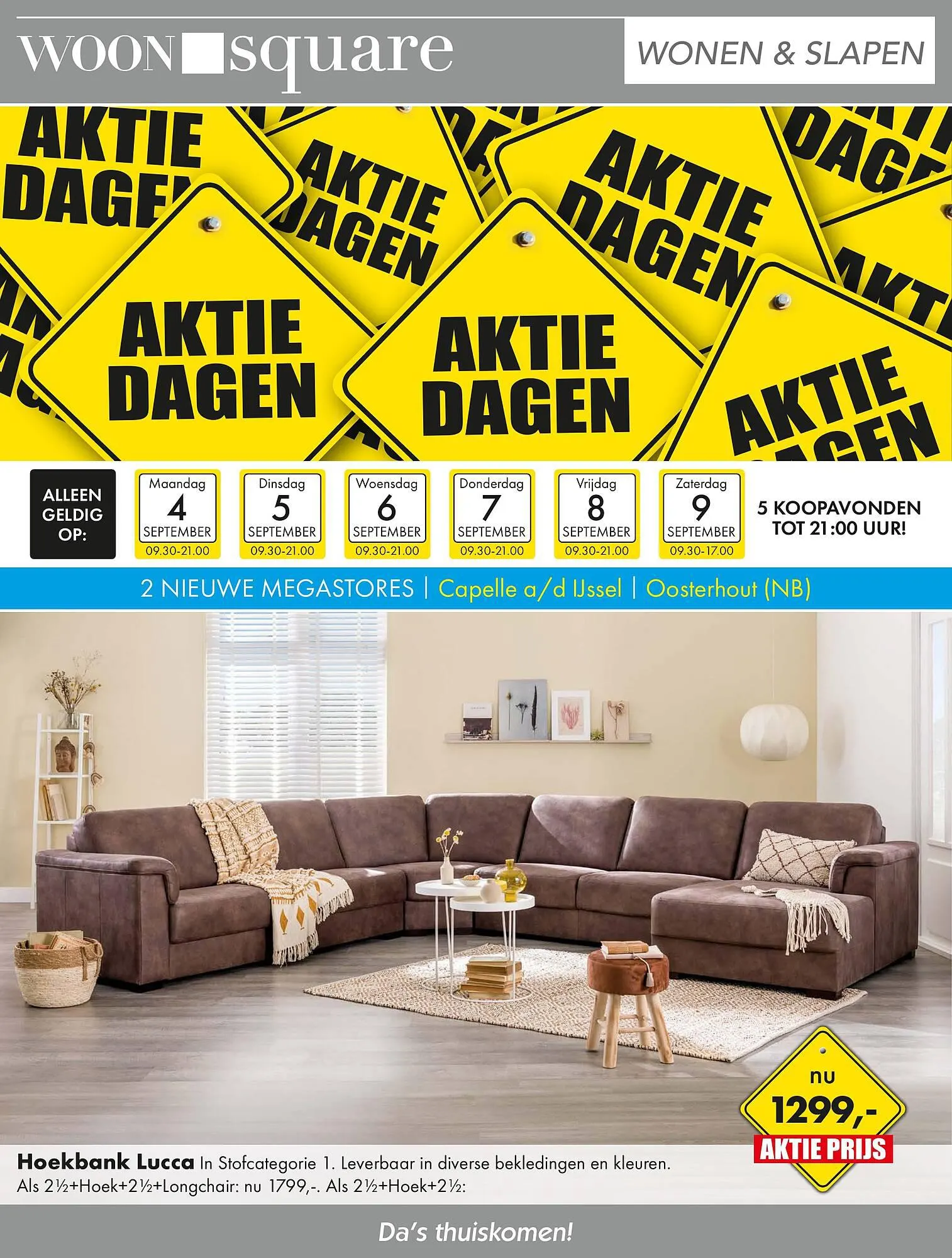 Woonsquare folder van 4 september tot 9 september 2023 - Folder pagina 1