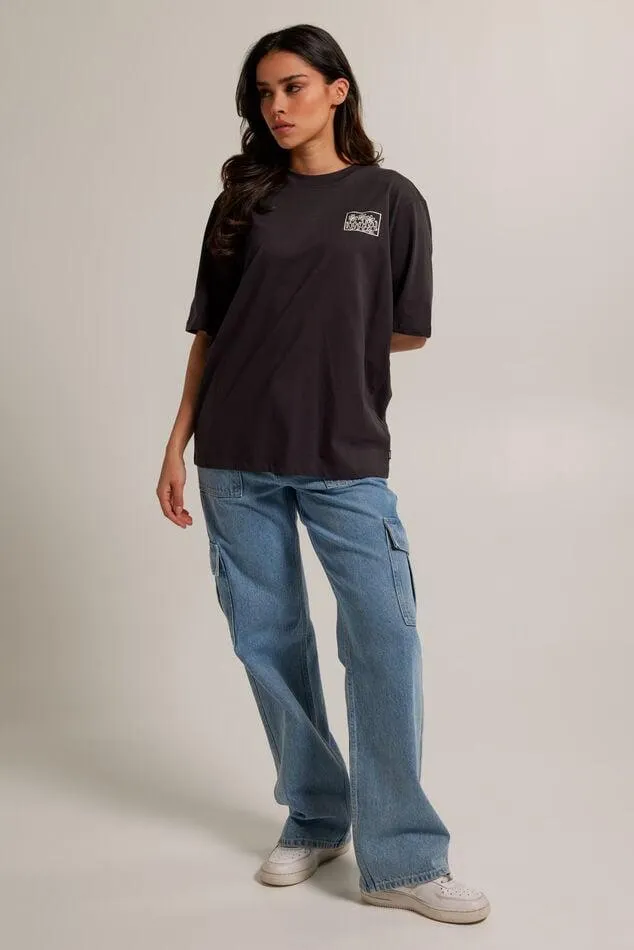 Relaxed T-shirt met kunstwerk van Keith Haring