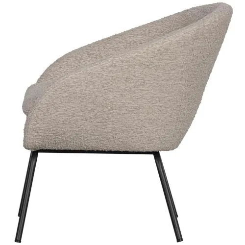 WOOOD fauteuil Ditte - Bouclé - Greige - 72x69x68