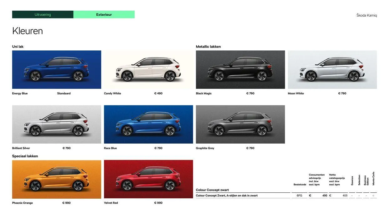 Škoda Kamiq prijslijst per 14 augustus 2024 van 15 augustus tot 15 augustus 2025 - Folder pagina 8