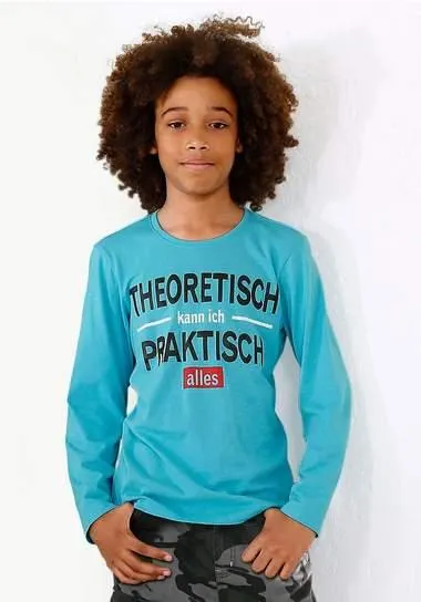 KIDSWORLD Shirt met lange mouwen Theoretisch kann ich praktisch alles