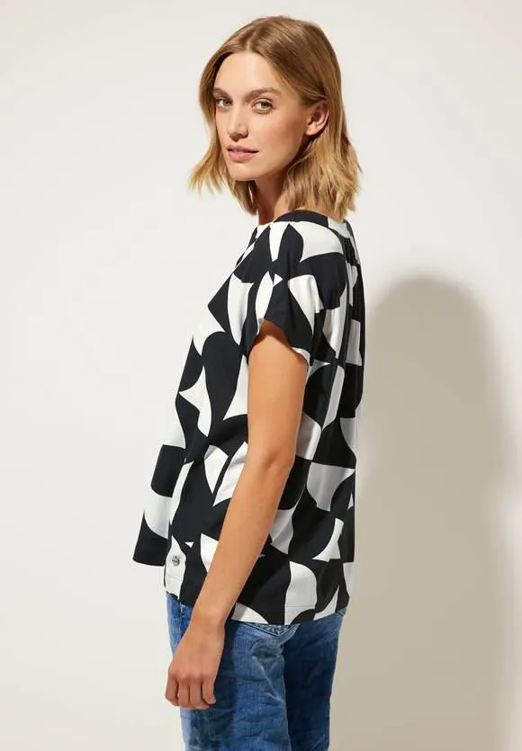 Blouseshirt in effen kleur