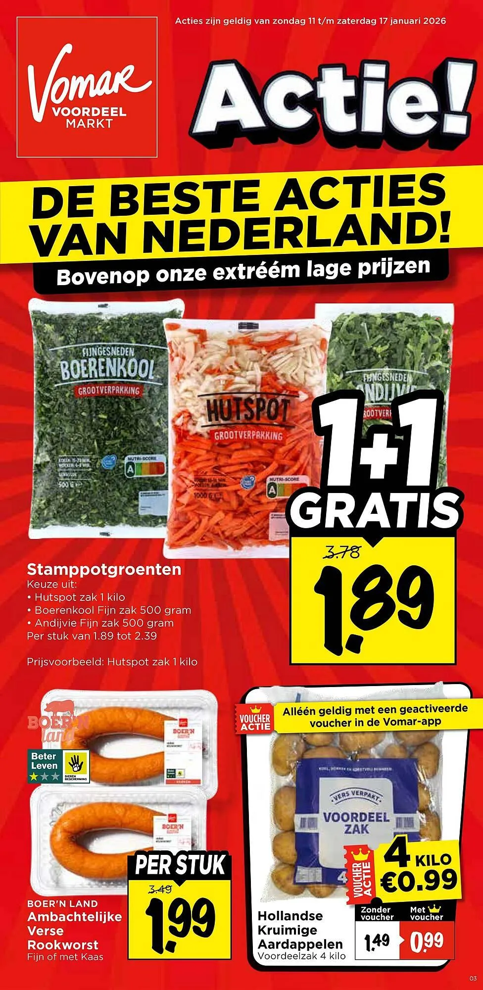 Vomar Voordeelmarkt folder van 11 januari tot 17 januari 2026 - Folder pagina 1