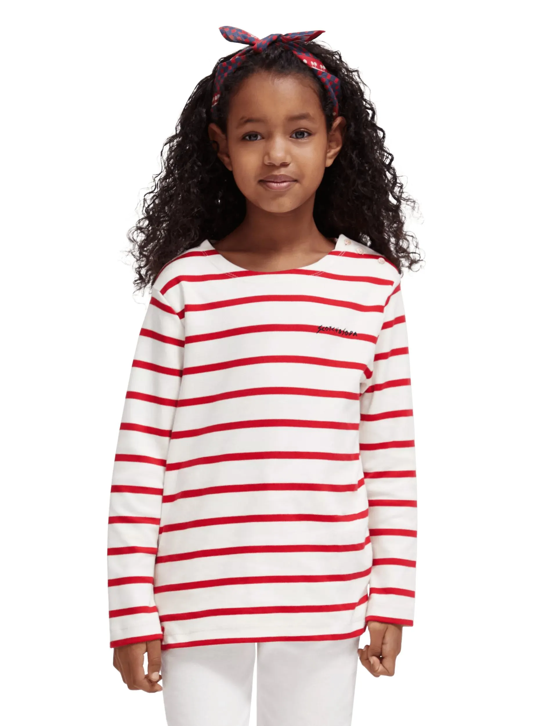 Striped yarn-dyed long-sleeved T-shirt