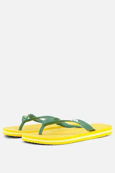 Havaianas Brasil Logo Slippers geel Rubber