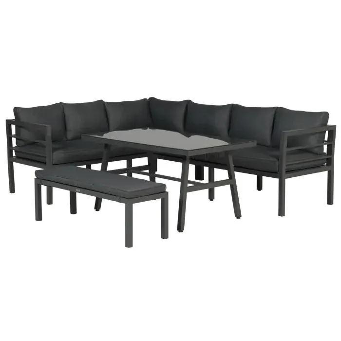 Blakes lounge dining set 4-delig - donker grijs