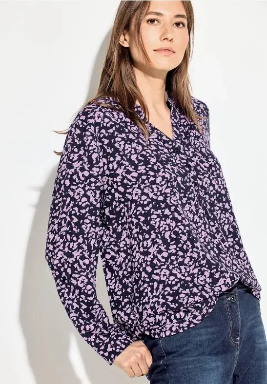Blouse met onopvallende print