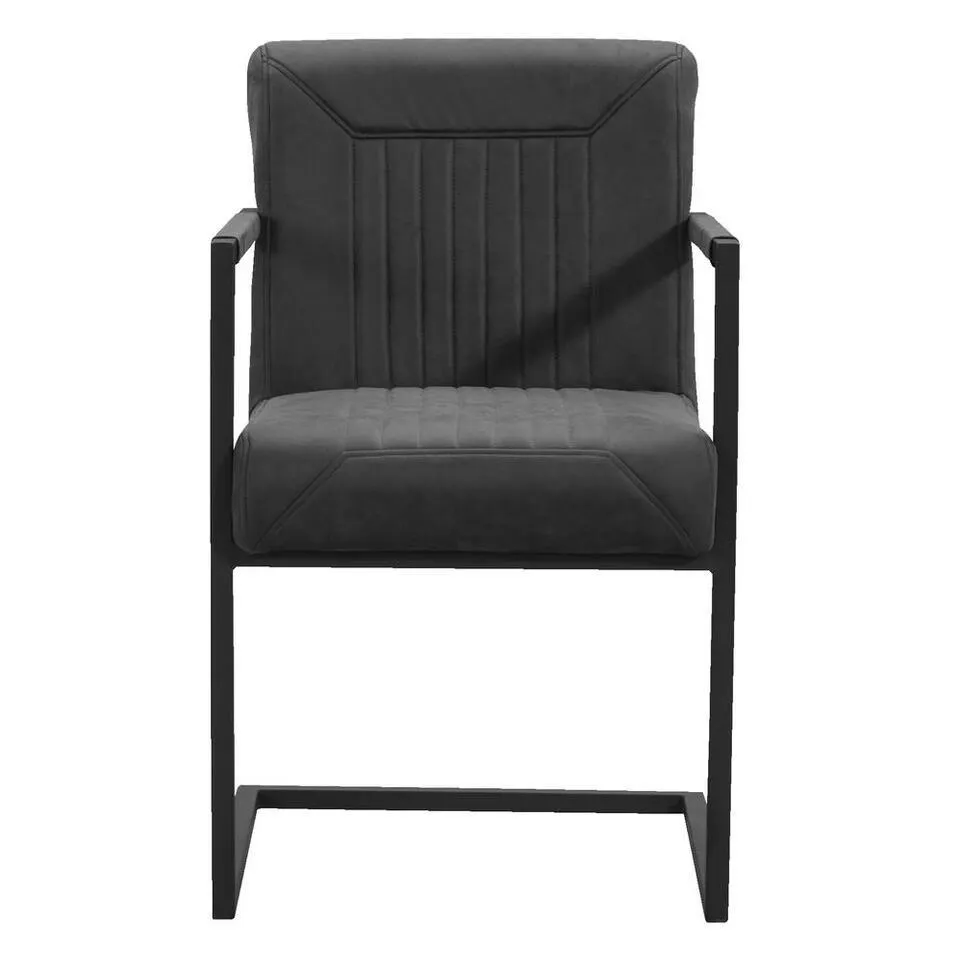Eetkamerstoel Mats met armleuning - antraciet