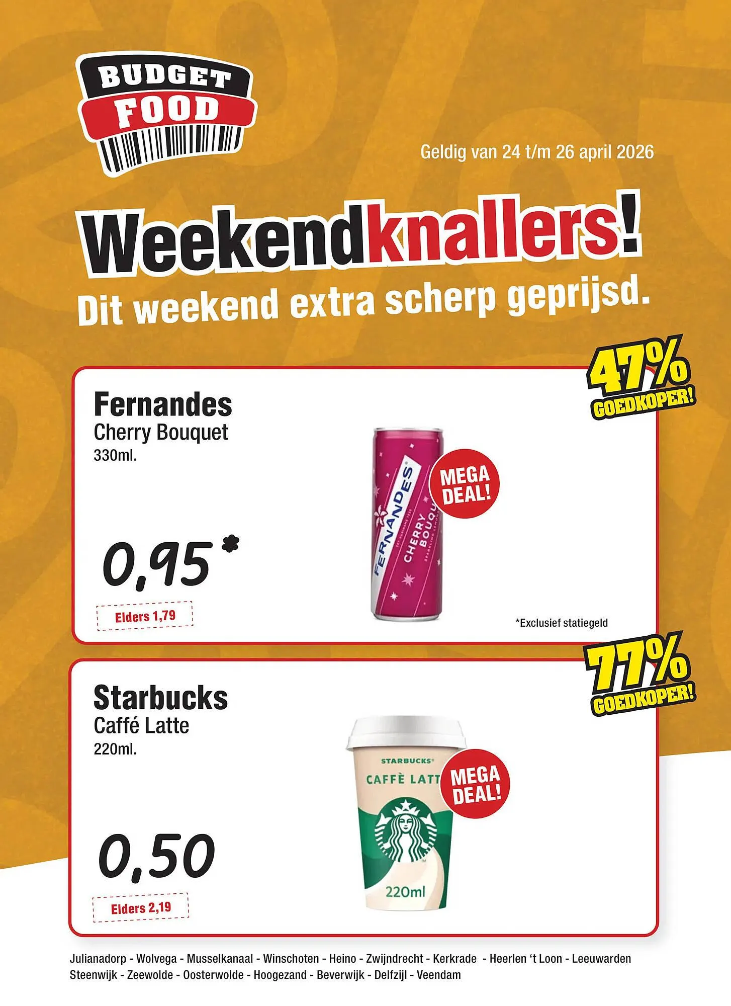 Budget Food folder van 24 april tot 26 april 2026 - Folder pagina 1