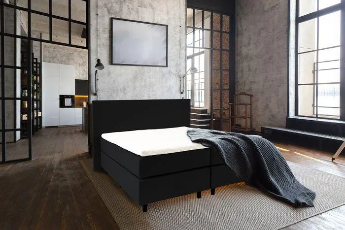 Aanbieding Boxspring Compleet Noa - zwart