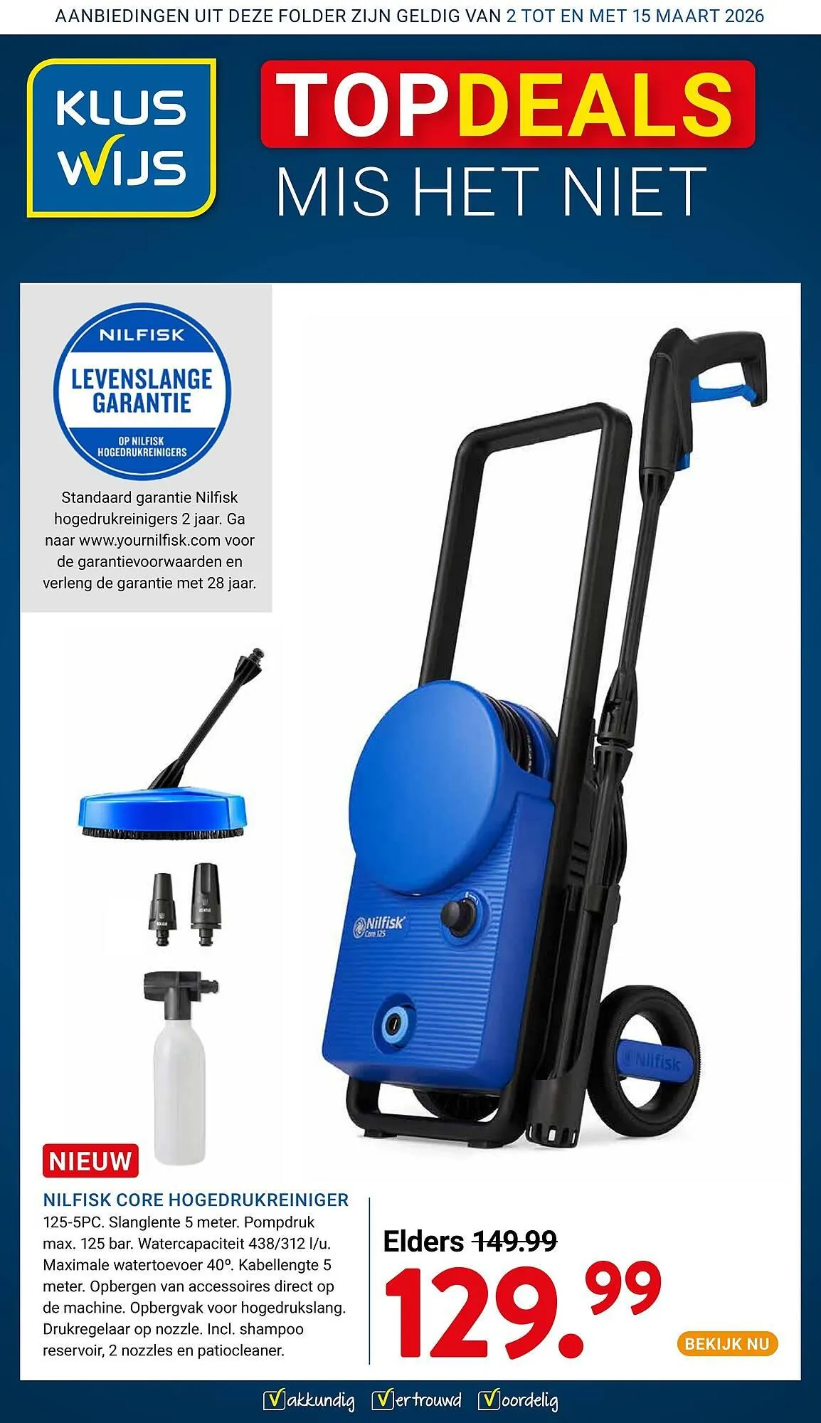 Kluswijs folder van 2 maart tot 15 maart 2026 - Folder pagina 1