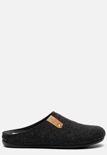 Basicz Pantoffels grijs Vilt 370414