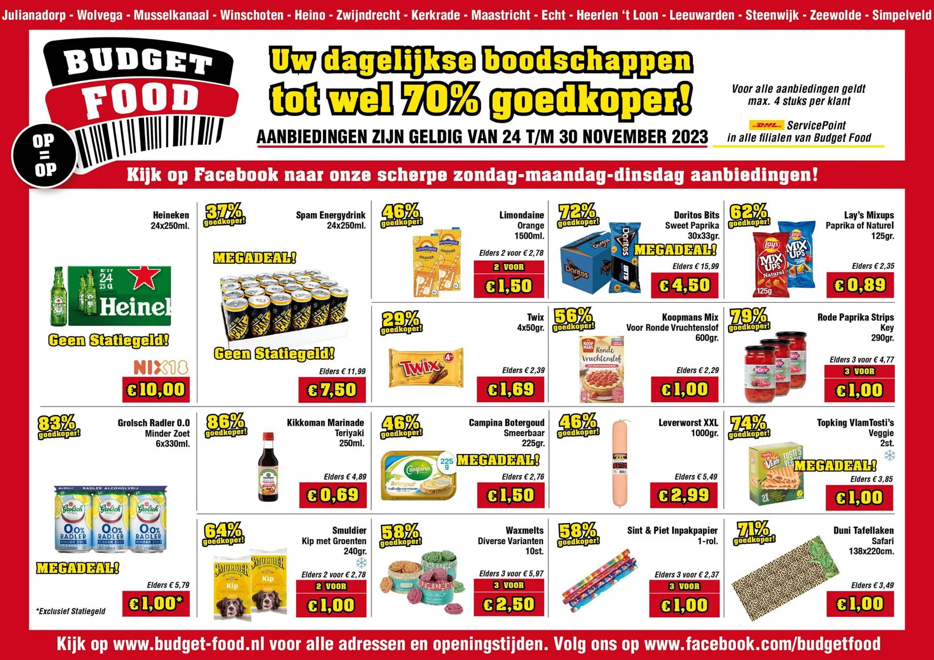 Budget Food folder van 29 november tot 30 november 2023 - Folder pagina 1