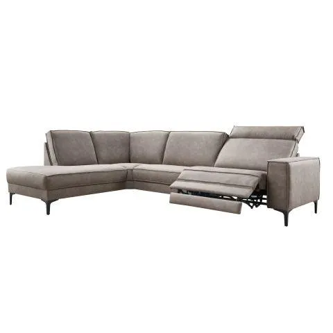 Hoekbank links Barrio bruin relaxfunctie excellent comfort