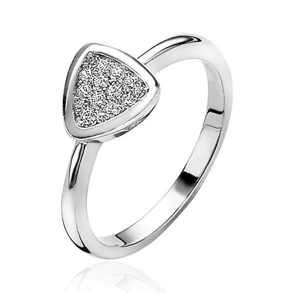 ZINZI Sterling Silver Ring with Triangle ZIR1185