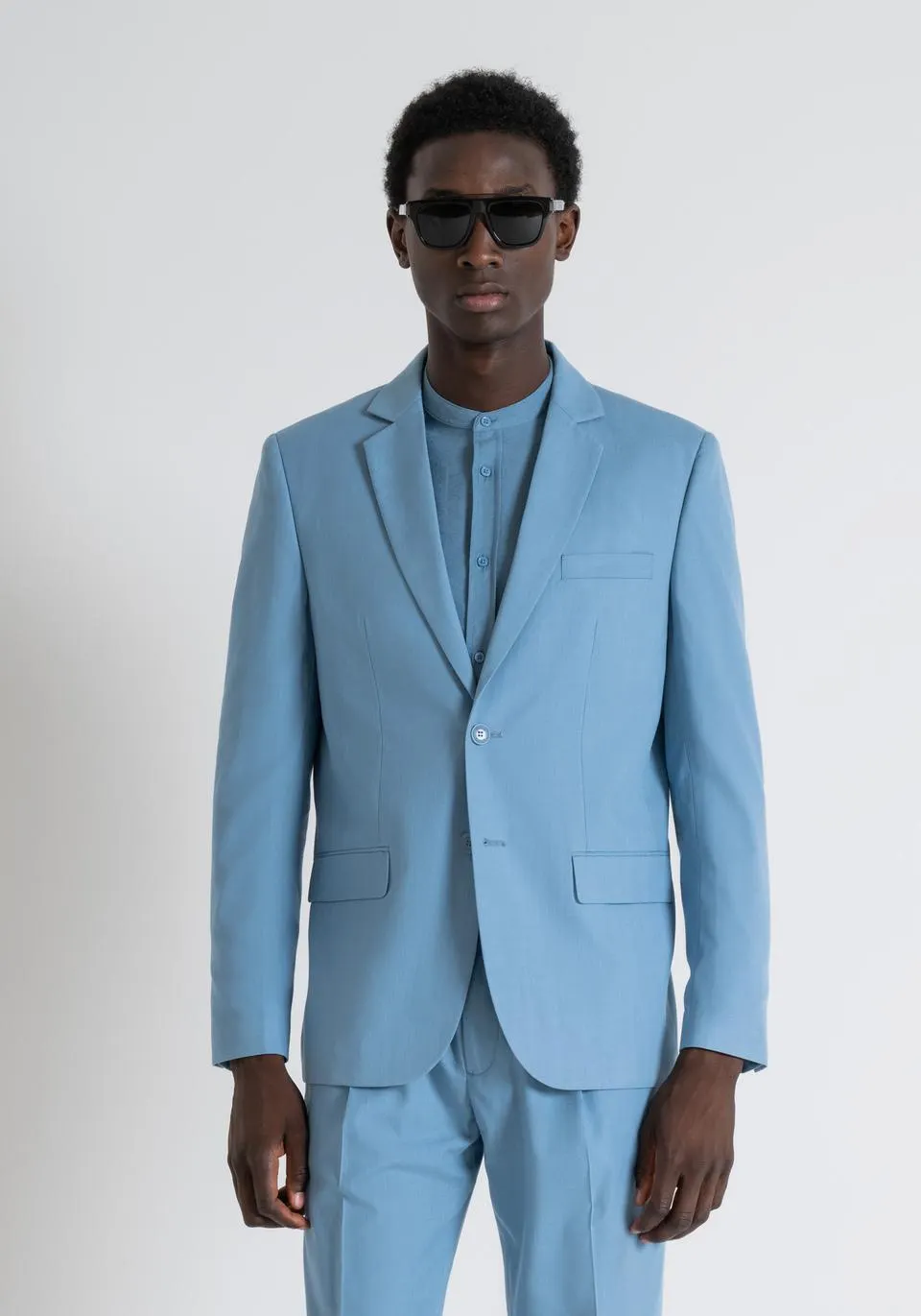 REGULAR FIT "CORA" JACKET IN FLAMED COTTON BLEND