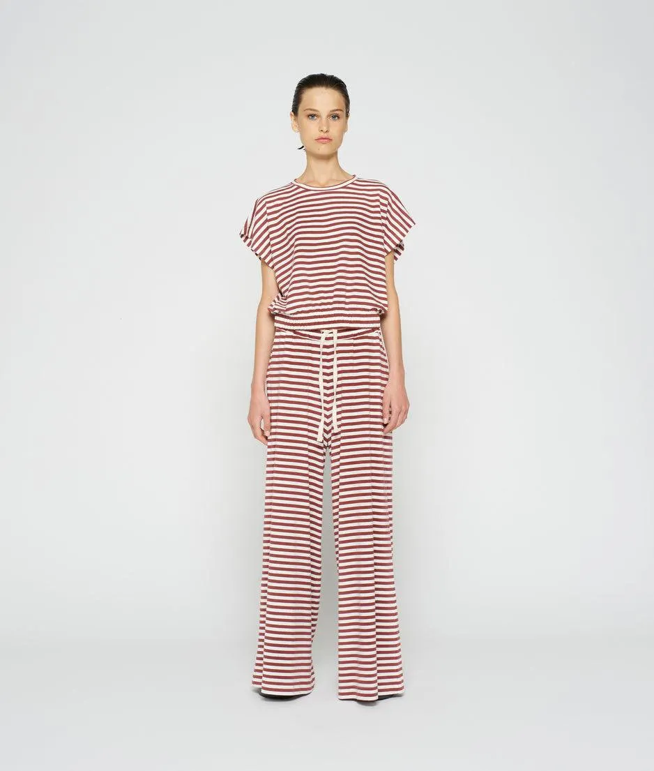 wide leg pants stripe