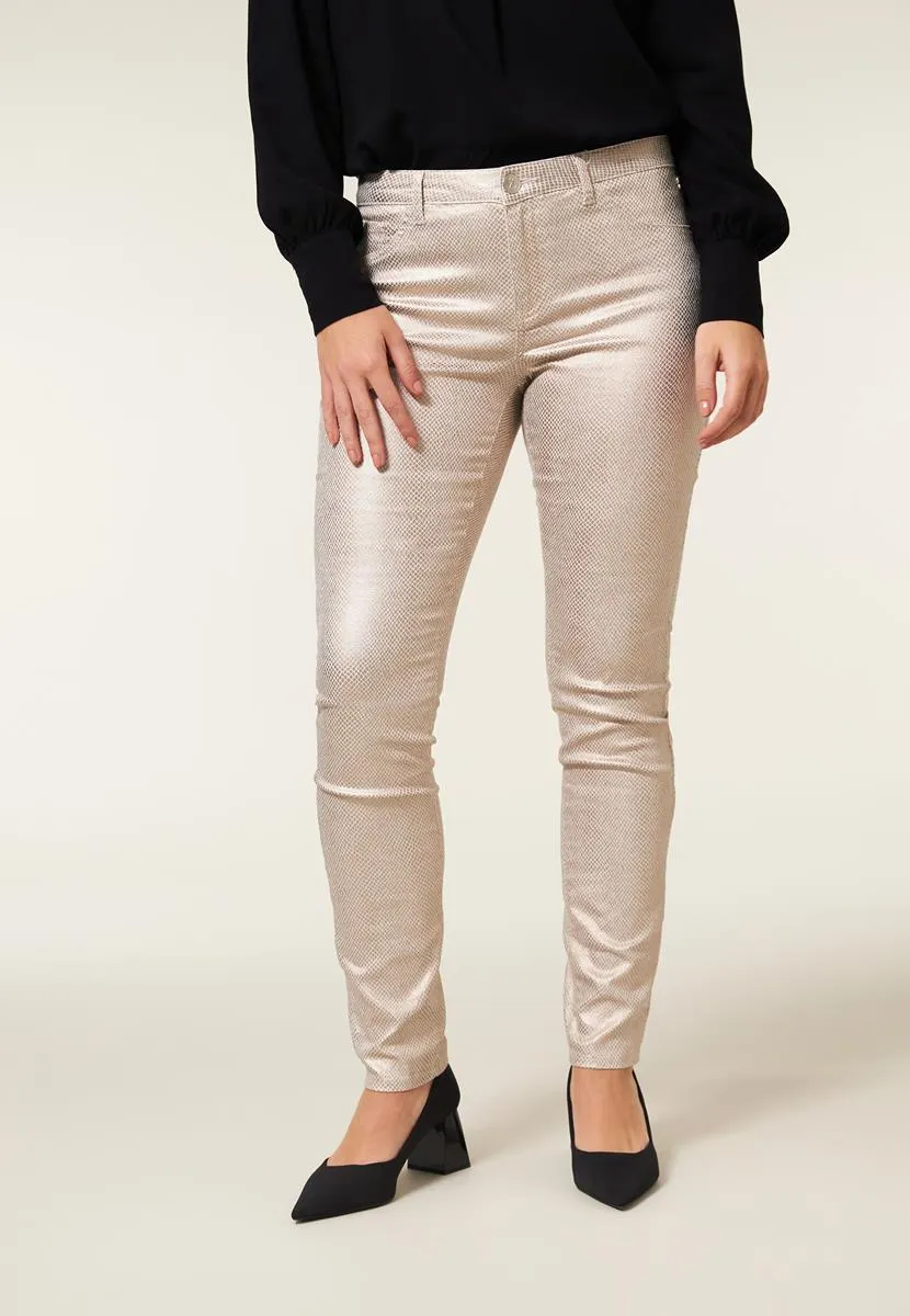 Broek metallic naturel 32"