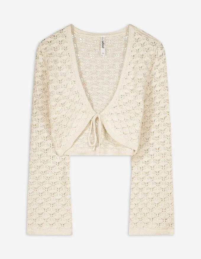 Kardigán - Perforált kötött