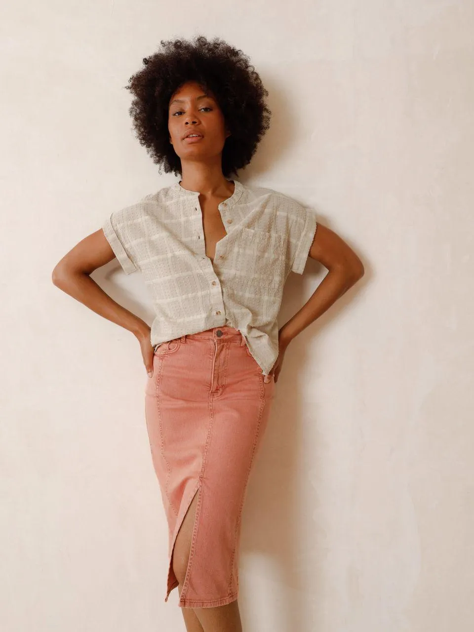 COMBINATION JACQUARD T-SHIRT