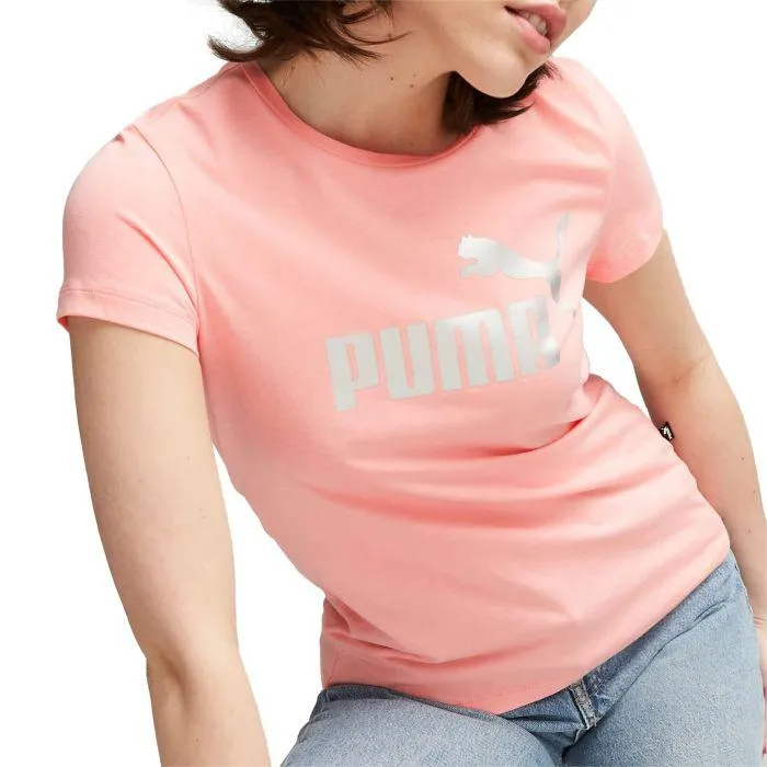 Puma Essentials+ Metallic Logo Shirt Dames