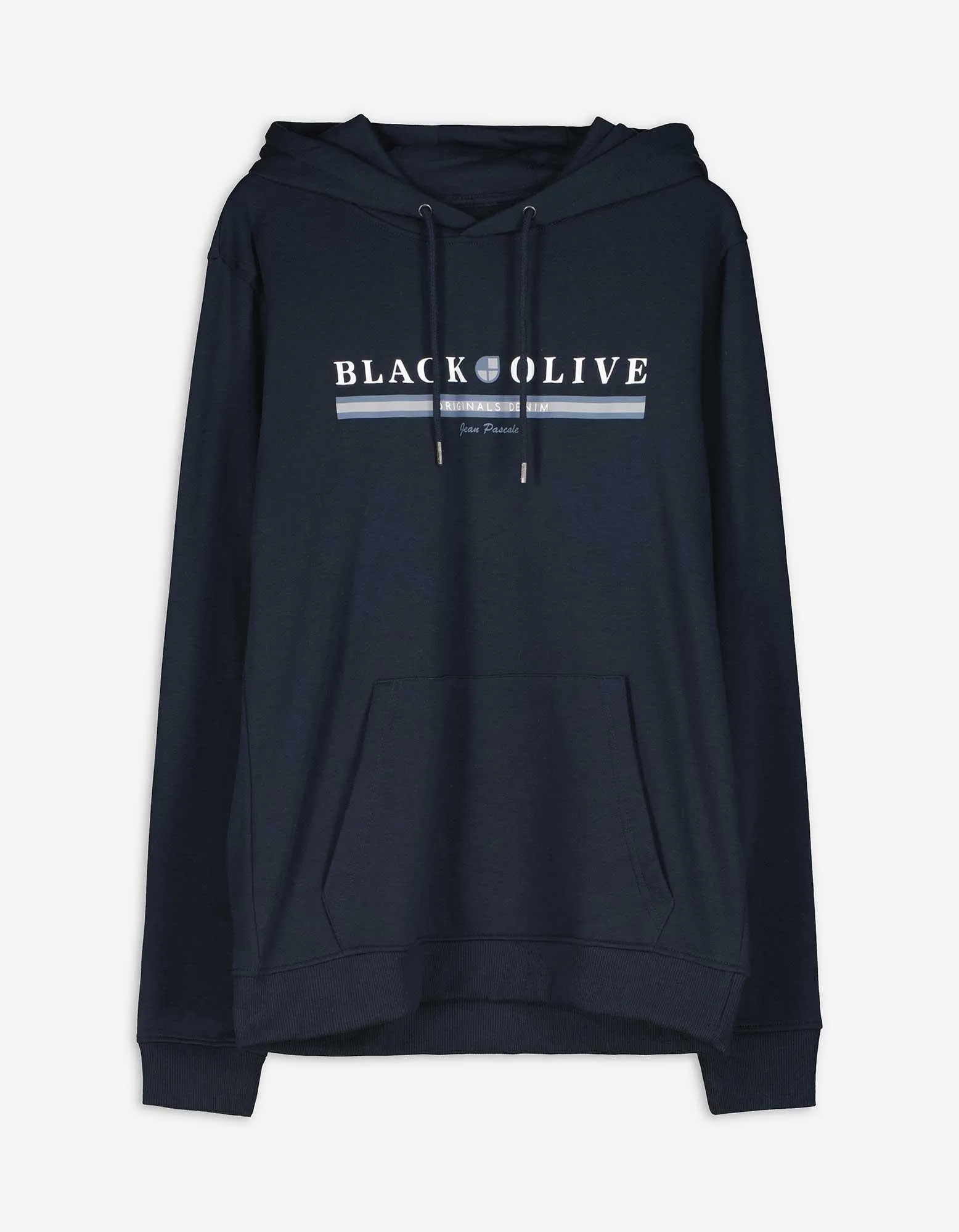 Mikina s kapucí - Přední potisk - tmave modra