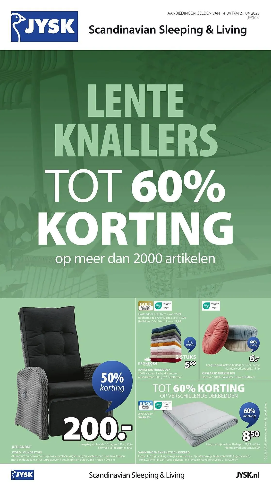 Jysk folder van 14 april tot 21 april 2025 - Folder pagina 1