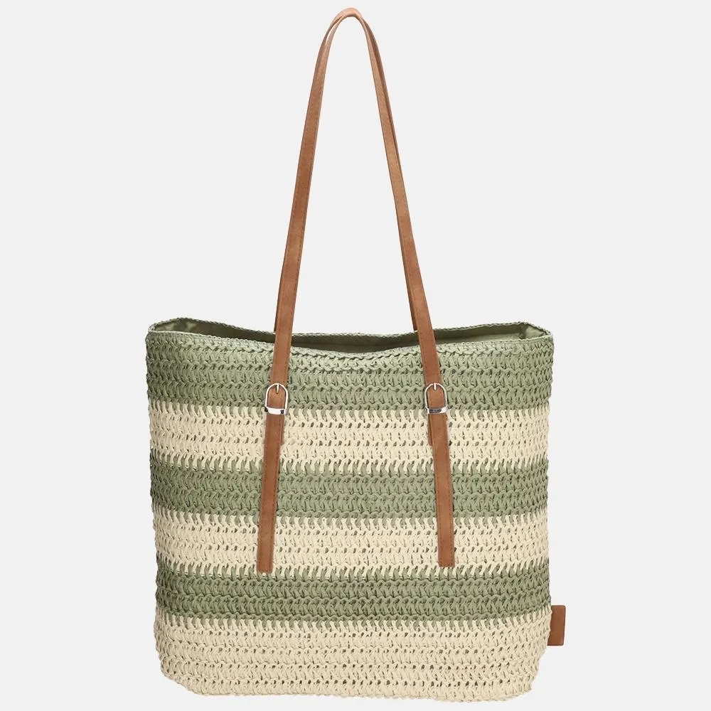 PE Florence shopper riet olijf