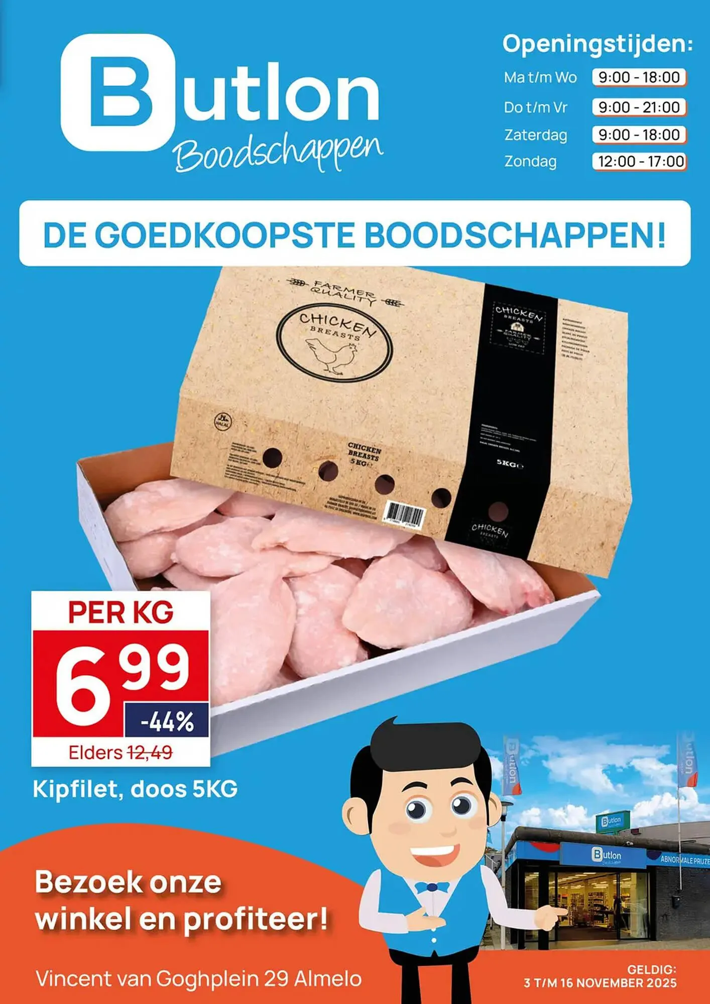 Butlon folder van 3 november tot 16 november 2025 - Folder pagina 1