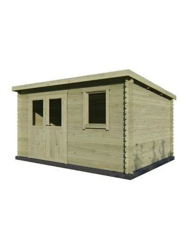 De Hoeve Blokhut Luna 295x295 + Extensie 295