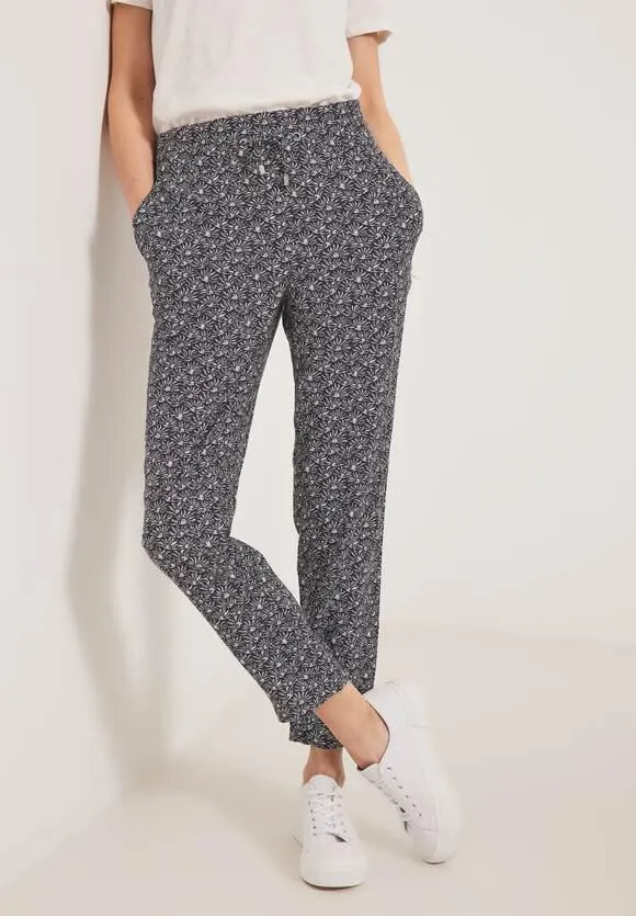 Casual fit broek met print