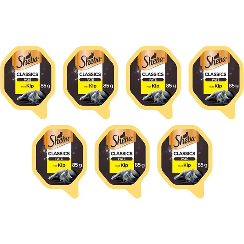 Sheba nat kattenvoer kip 7-pack