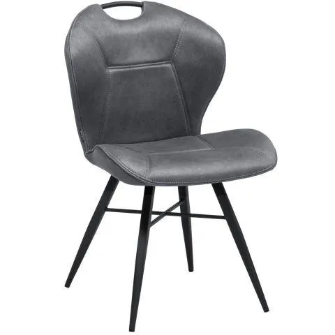 Eetkamerstoel Loana microvezel antraciet