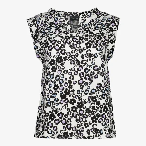 TwoDay dames T-shirt V-hals met bloemenprint
