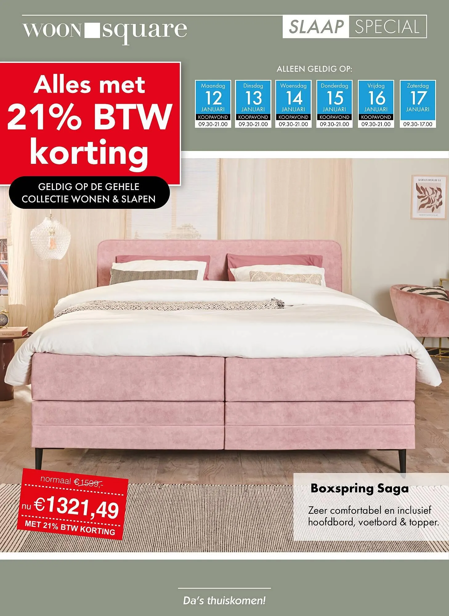 Woonsquare Slaapfolder van 12 januari tot 17 januari 2026 - Folder pagina 1