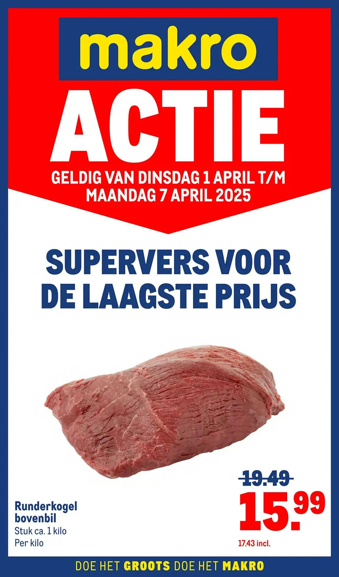 Makro folder van 1 april tot 7 april 2025 - Folder pagina 1