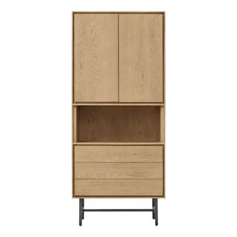 Opbergkast Belvio (85 Cm) light oak fineer