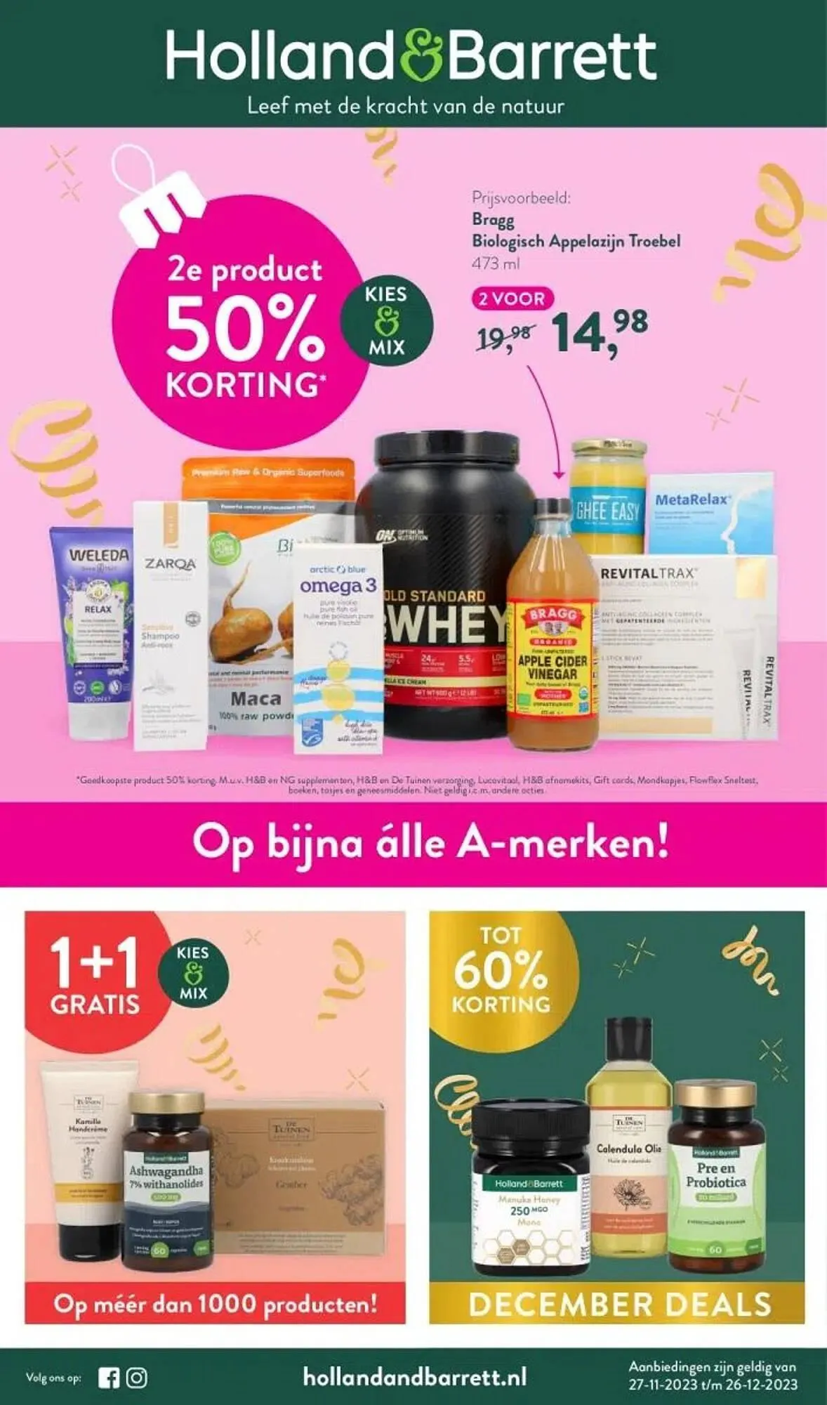 Holland & Barrett folder van 27 november tot 3 december 2023 - Folder pagina 1