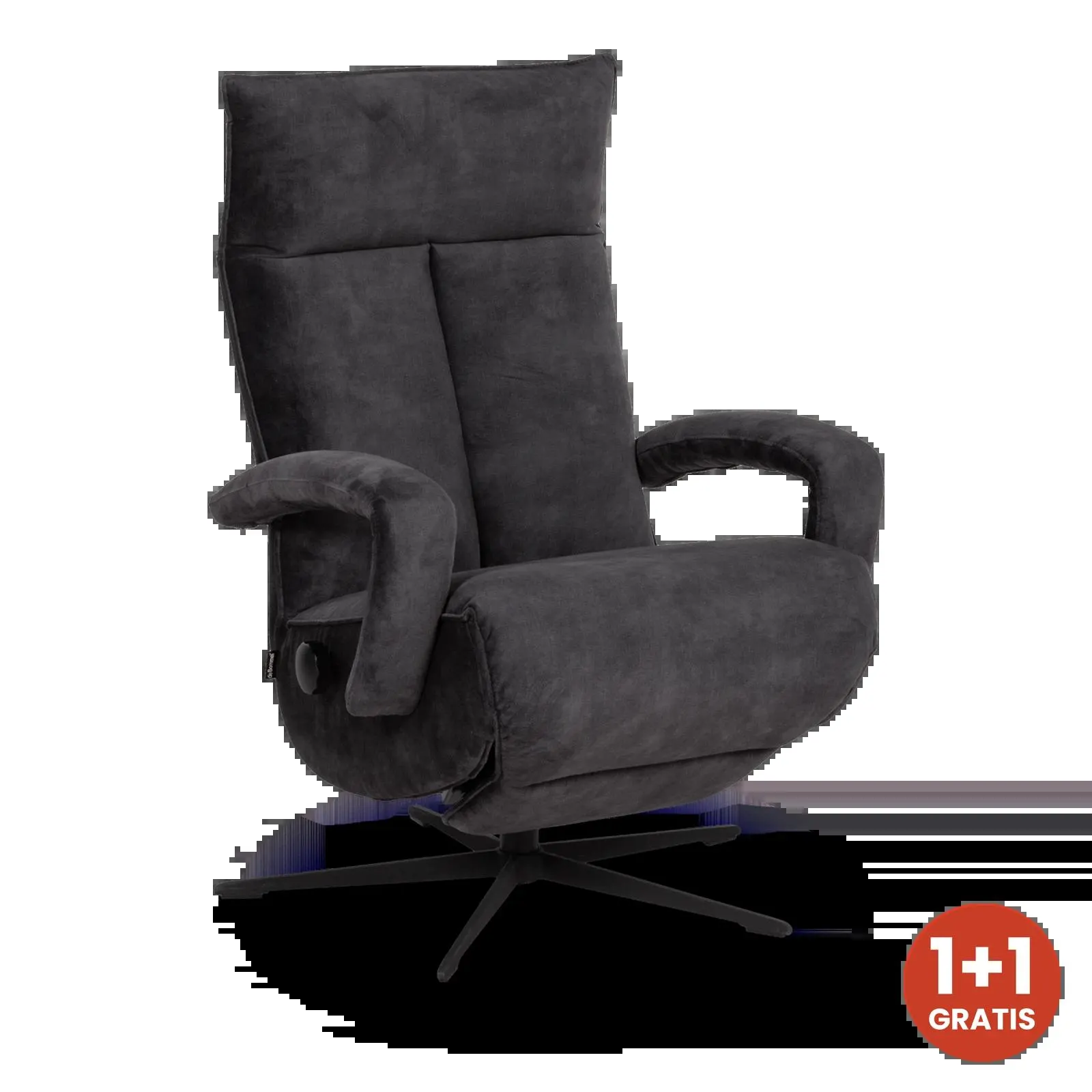Relaxfauteuil (handmatig) Estate (1+1 GRATIS) - Adore Antraciet (OP=OP)